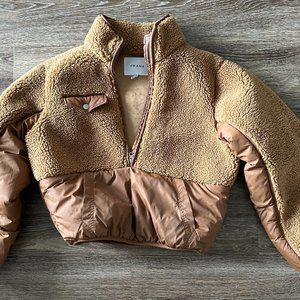 FRAME Teddy Shearling Sweater Jacket XS